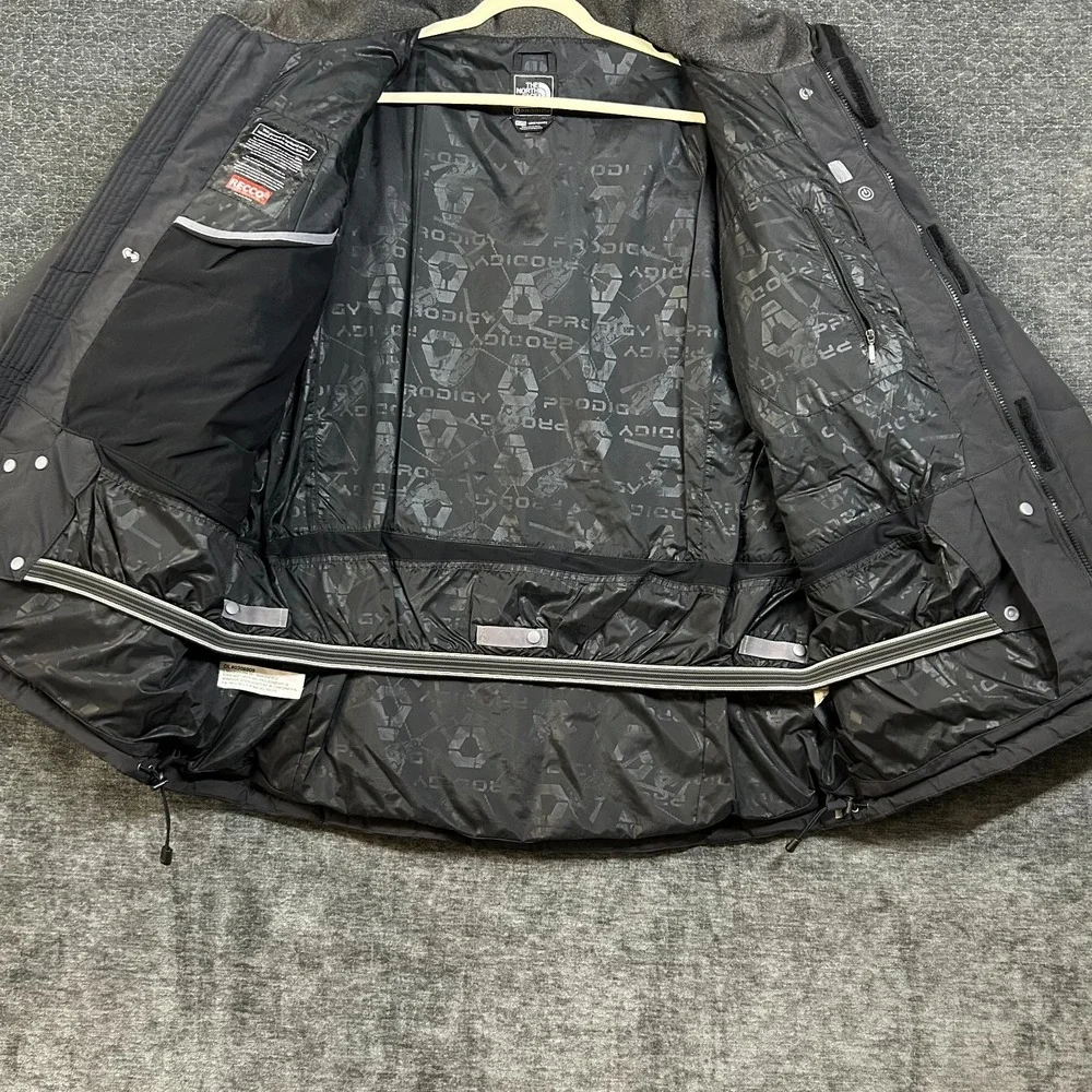The North Face Prodigy RECCO Ski Puffer Jacket Men's Black Hooded Winter - XL